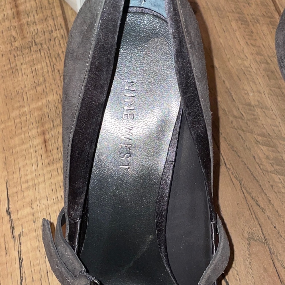 Nine West mink colored suede heels